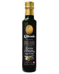 Caliendo Premium Black Garlic & Rosemary Infused Extra Virgin Olive Oil, Authentic Italian 8.5 Fl Oz Bottle