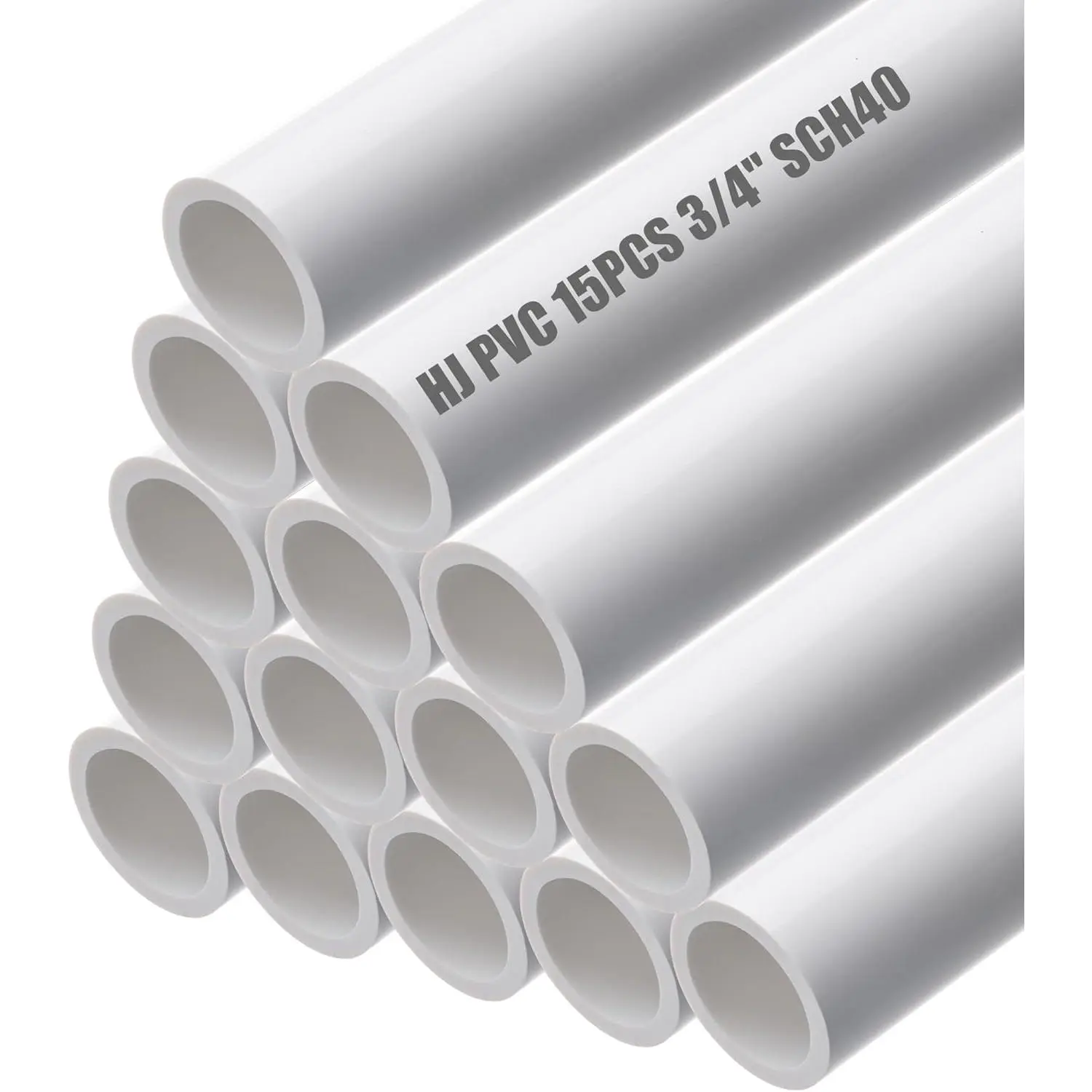 4FT  PVC Pipe 15 count White Sch40 Industrial Pipes (3/4")