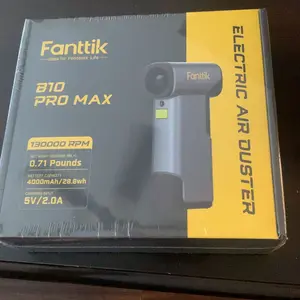 Fanttik B10 Pro Max 7.2V Electric Air Duster, Cordless Duster with 130000 RPM Brushless Motor, 6 Adjustable Levels, 28.8wh Rechargeable Battery, Air Blower for Workbench, PC Fans and Outdoor