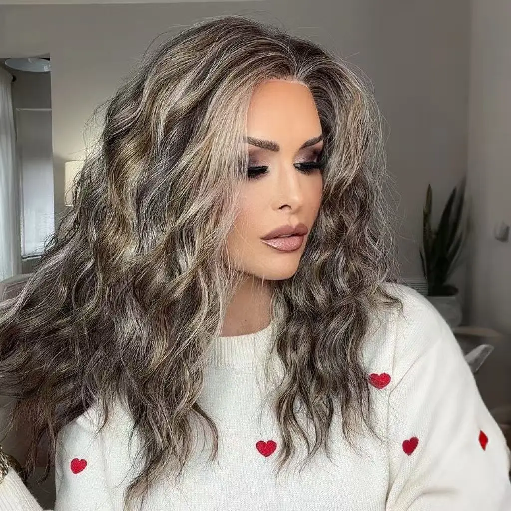 IMstyle Nyla Earthy Glow Cool Toned  Brunerre With Caramel & Vanilla Highlight Water Wave Glueless 13*4 Lace Front Wigs Heat Friendly Synthetic Wig