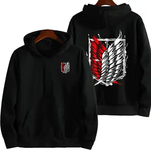 [LYBH] Men Attack On Titan Anime Hoodie Spring Autumn Women Oversized Sweatshirt With Zipper New Cartoon Anime Couple Street Coat