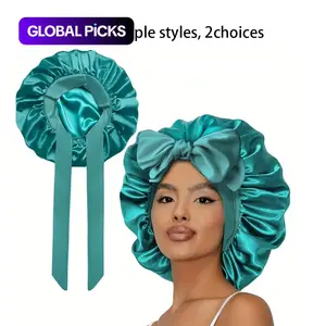 Double-Layer Satin Sleep Bonnet for Women, Soft Breathable Adjustable Night Cap, Sleeping Bonnet, Heatless Hair Care and Styling Bonnet #GLOBAL PICKS