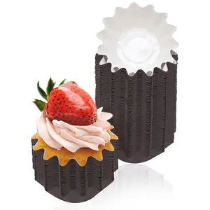 100 PCS Baking Cups Cupcake Liner Flared Brioche Standard Muffin Wrappers Greaseproof Coated Paper Cup for Wedding Birthday Holiday Party or Baby Shower