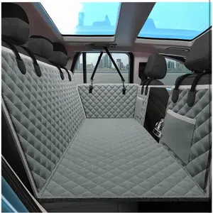 Hard Bottom  Backseat Extender - 400lb Capacity Heavy Duty  Seat Cover,  Scratch-Proof Hammock with Mesh Window for SUV &