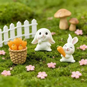 Easter Bunny Decoration, Cute Design, Holiday Table Decor, Tree Ornament, Dreamy Beautiful Object, Miniature Landscape Display