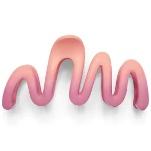 Rizos Curls Sunset Hair Claw Clip - Pink Ombre, Curved Shape, Ideal for Styling Curly Hair, Versatile Accessory for Everyday Use