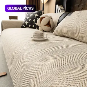 Solid Color Sofa Cover, 1 Count Non-slip Sofa Slipcover, Dustproof Sofa Protector, Couch Protective Cover, Couch Covers for Home Living Room