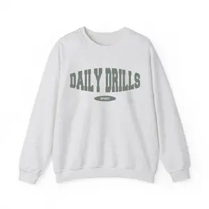Women's #Daily #Drill Sport Crew Neck Sweatshirt, Top Cotton Shirt Style by Womenswear
