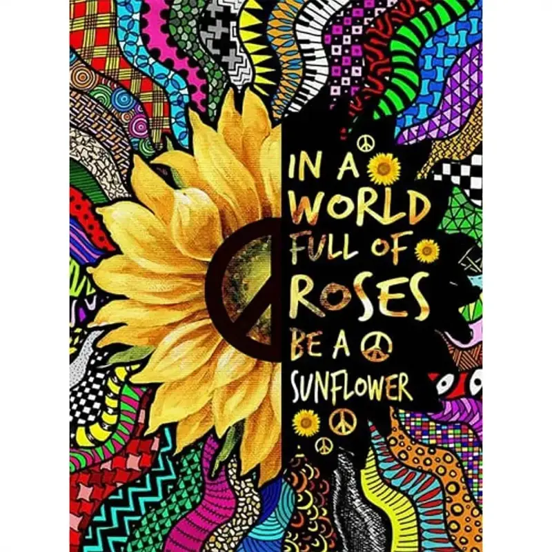 DIY Sunflowers Diamond Art Painting Kit for Adults, 5D Special Shape Crystal Rhinestone Art Set, Beginner-Friendly Craft Project