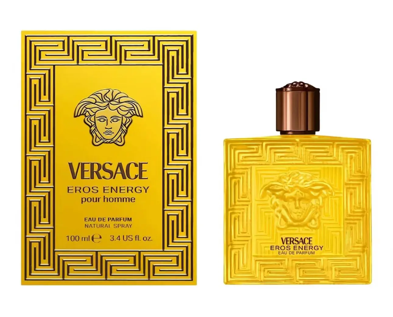 Men's Versace Eros Energy Eau de Parfum (3.4 oz) - Citrus Aromatic EDP Fragrance, Citrus Mint Scent, Daily Wear Cologne, Long-Lasting Single Item