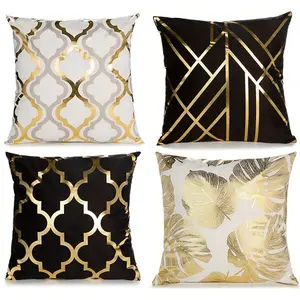 Geometric Square Pillow Cover, &, Home Decor Cushion Case, 18x18 Inch, No Insert Included, Ideal for Sofa & Bedroom