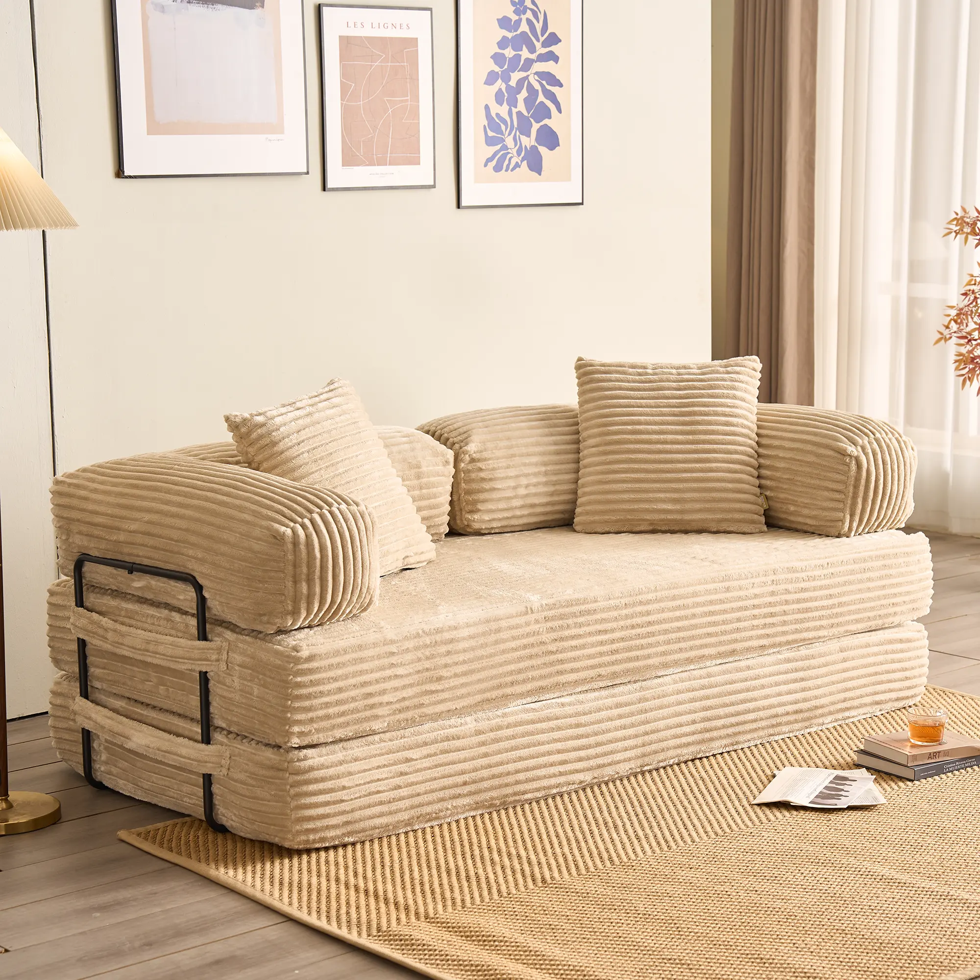 Beige Plush Corduroy