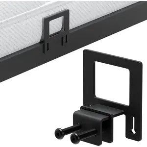 6-Pack Non-Slip Mattress Grippers for Bed Frame, Mattress Gaskets, Anti-Slide Brackets, Black – Includes Screws & Wrench