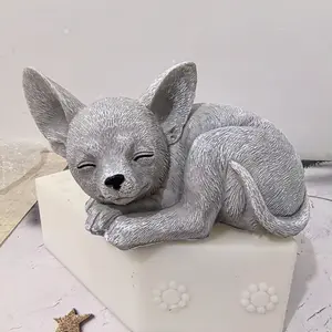 Elegant Fox Figurine, Sleeping Fox Decorative Piece, Perfect for Office Desk and Living Room Tabletop, Unique Home Ornament