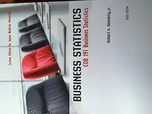 USED-Business Statistics COB 191 (Custom Edition for James Madison University) by Jr. Robert Donnelly (Hardcover)