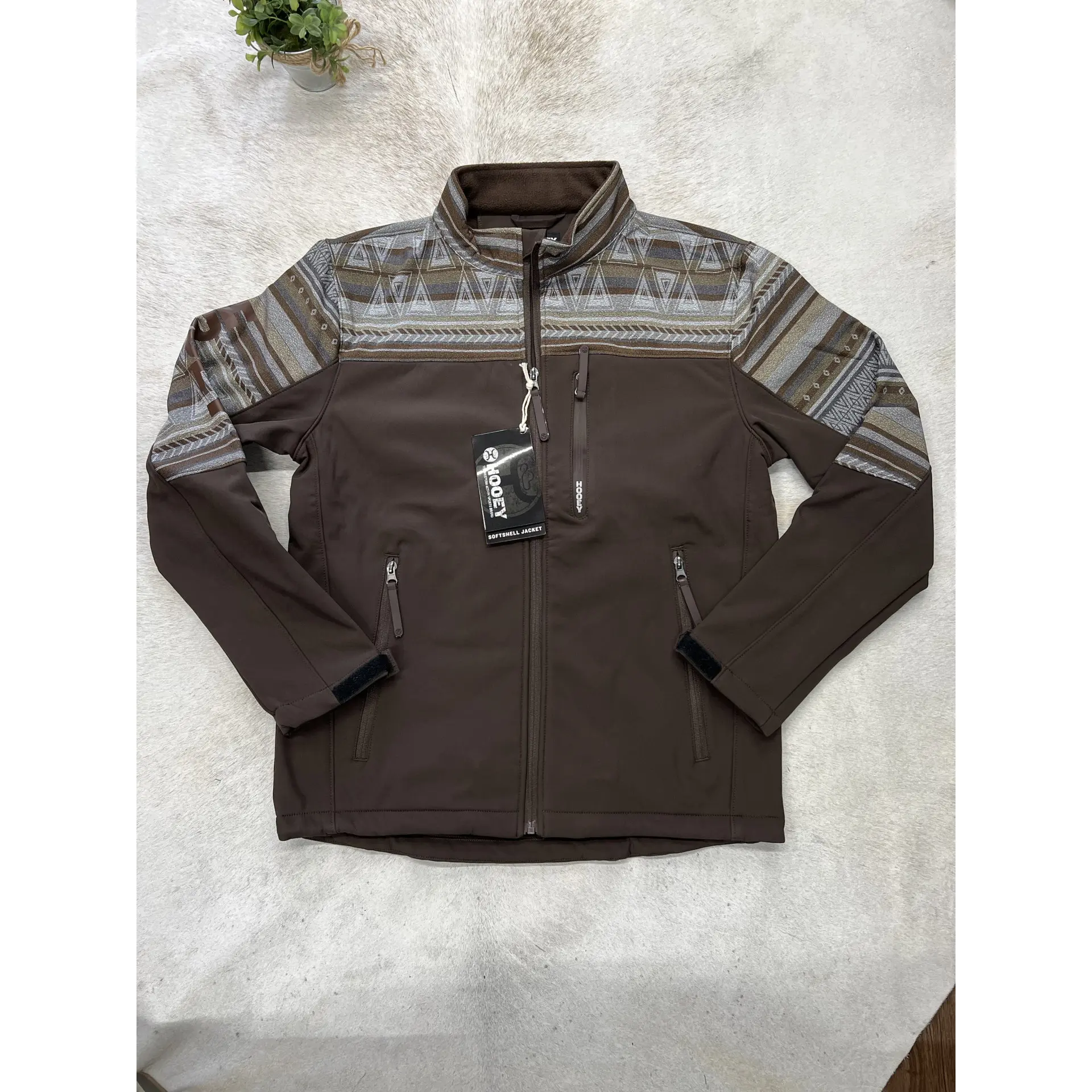 Hooey Men's Softshell Jacket Brown Hooey Men's Softshell Jacket Brown