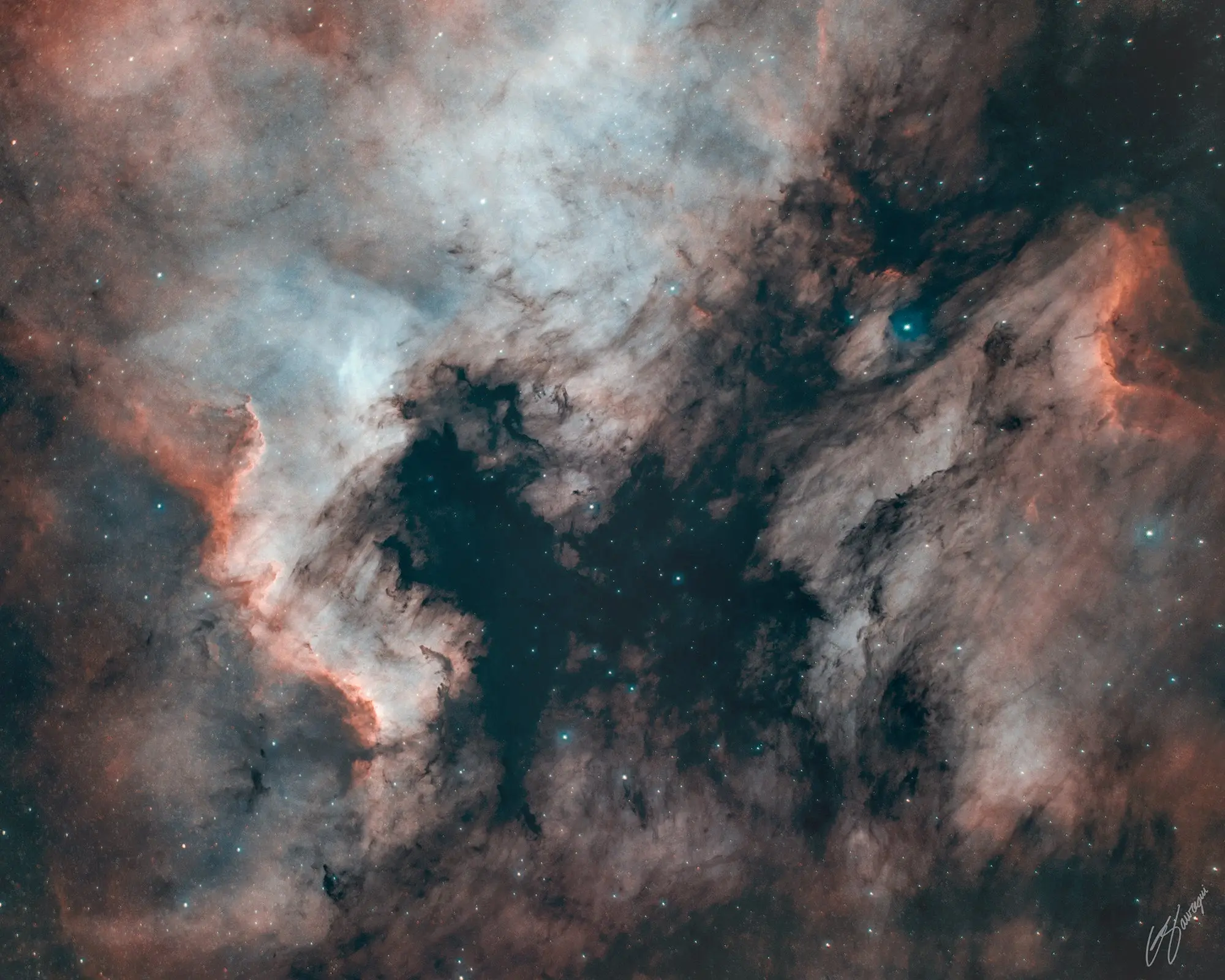 Astronerd Metal Print #4: North American Nebula - Limited Edition 8x10 Inches ChromaLuxe Sublimation Metal with Easel for Standing or Hanging