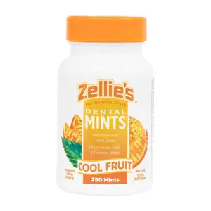 Zellie's |  Xylitol Sugar Free Mints Breath Mints | Non-GMO, Low-Calorie, Gluten Free, Vegan & Kosher Mints (250 Count - Pack of 1) Sweet Snack Candy Bonbon