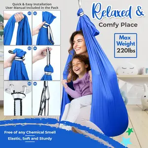 Children & Adult Sensory Swing Chair, Indoor Outdoor Embrace Swing Bed Pod, Ideal Christmas New Year Gift (size: 150x280cm)