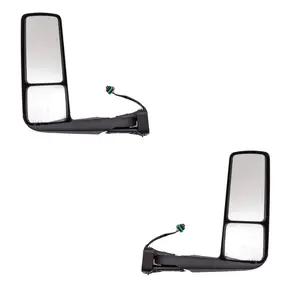 Door Mirror Replacement for International LT | Heated | Power Adjustment | Black | Pair
