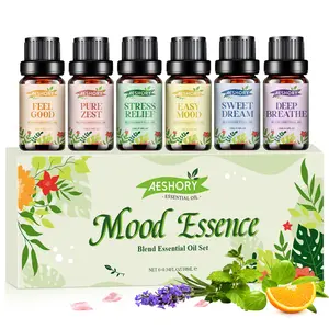 Essential Oils Blend Set,Essential Oils for Diffusers for Home,Stress Relief, Sweet Dream,Deep Breathe,Relax, Air Freshening,Aromatherapy Gifts for Women,DIY Candle Making,Humidifiers, Massage(6x10ml) Healthcare Healthy