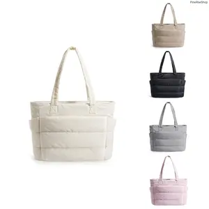 Women's Casual Shoulder Tote Bag - High-Aesthetic, Large-Capacity, Multi-Compartment Handbag for Daily Outdoor Use & Portable Travel Storage