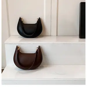 Classic Crescent Bag Women's Zipper Top Handle Shoulder Bag Hobo Tote bags Vintage Mini Clutch Purses  For Shopping & Casual Outings