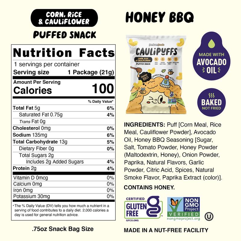 CauliPuffs Honey BBQ Big Bundle - 4 Large Bags + 4 Small Bags