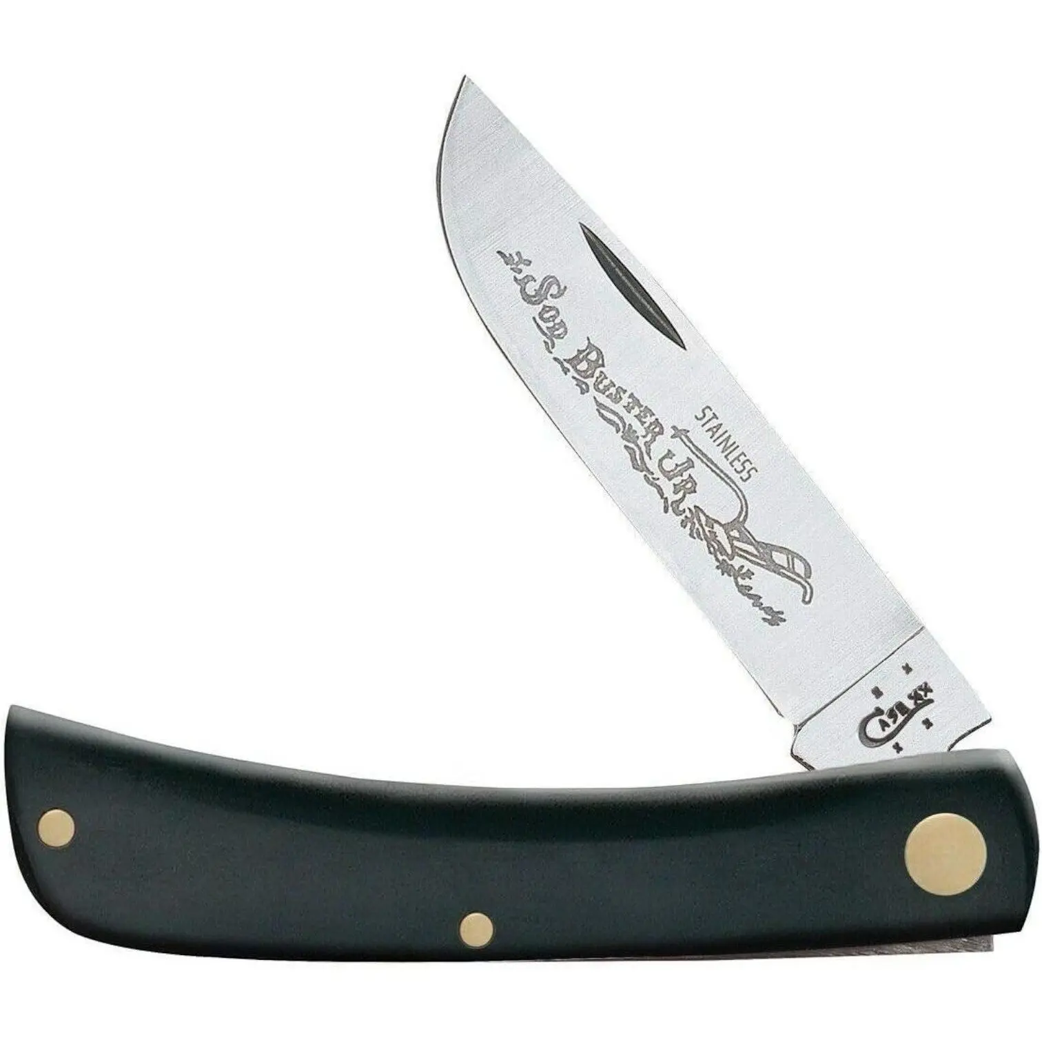 Case Sod Buster Jr Folding Knife – Black Synthetic Handle