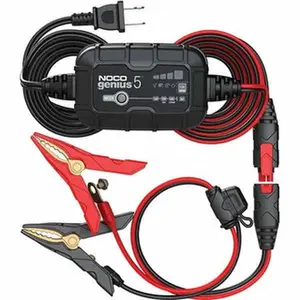 NOCO Automotive Battery Chargers & Jump Starters, Type: Automatic Charger/Maintainer, Starter Amperage: 0.5, Voltage: 100-240 VAC, Battery Size Group: 6 and 12 Volt GENIUS5