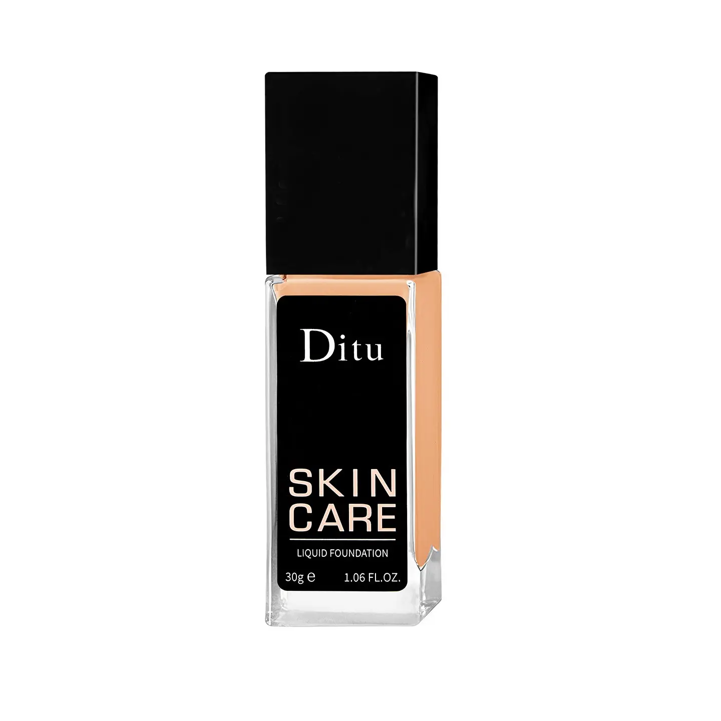 Ditu Lightweight Flawless Foundation Liquid, One Stroke Conceal & Radiate, Nourishing Blend, Light to Medium Coverage, #04 Deep Warm, 1 Ounce
