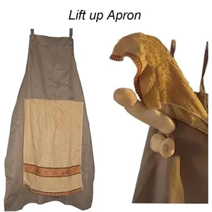 Funny Ochre Brown Adjustable Apron for Men Ideal as Kitchen Gag Gift for BBQ or Pranks Kitchen Apron