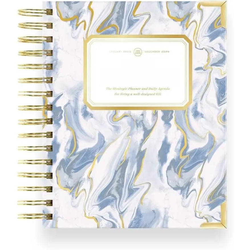 2026 Mini Daily Planner -  Planner for Stylish Organization. Combines Monthly Calendar, Hourly Schedule, To-Do List, Gratitude, Goal Setting, Inspirational Quotes, Stickers & More. Elegant laminated Cover with  Accents (Azure Design - 2026)