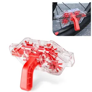 Bicycle Chain Cleaner for Mountain and Road Bikes, Transparent Immersion Wash Tool, Oil Stain Removal, Visual Inspection Feature