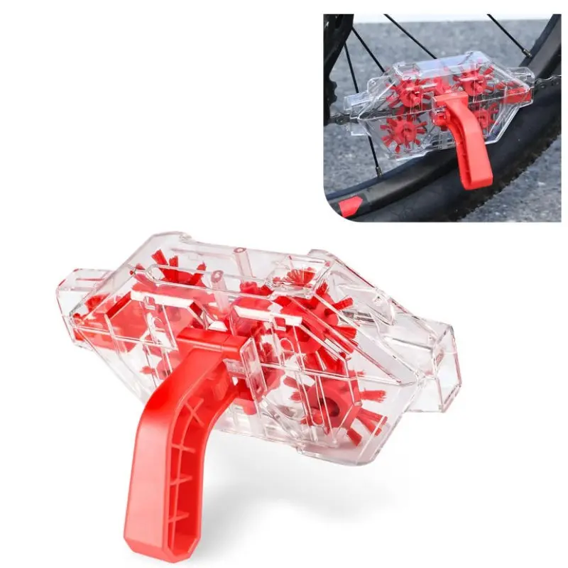 Bicycle Chain Cleaner for Mountain and Road Bikes, Transparent Immersion Wash Tool, Oil Stain Removal, Visual Inspection Feature, Bicycle Accessories