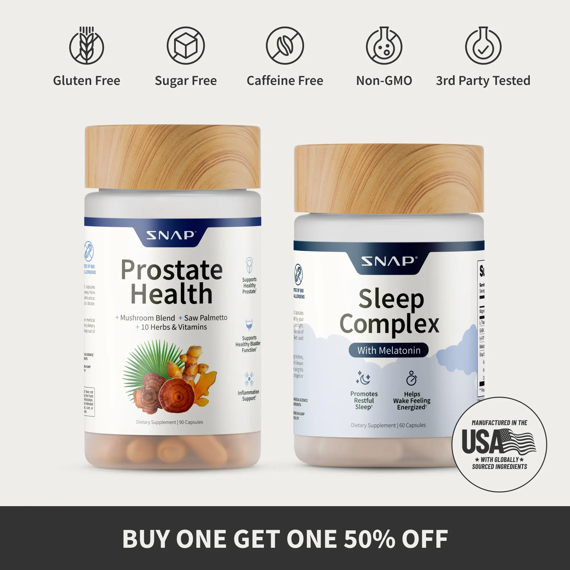 Snap Supplements - Prostate Health + Sleep Complex Snap Supplements - Prostate Health + Sleep Complex
