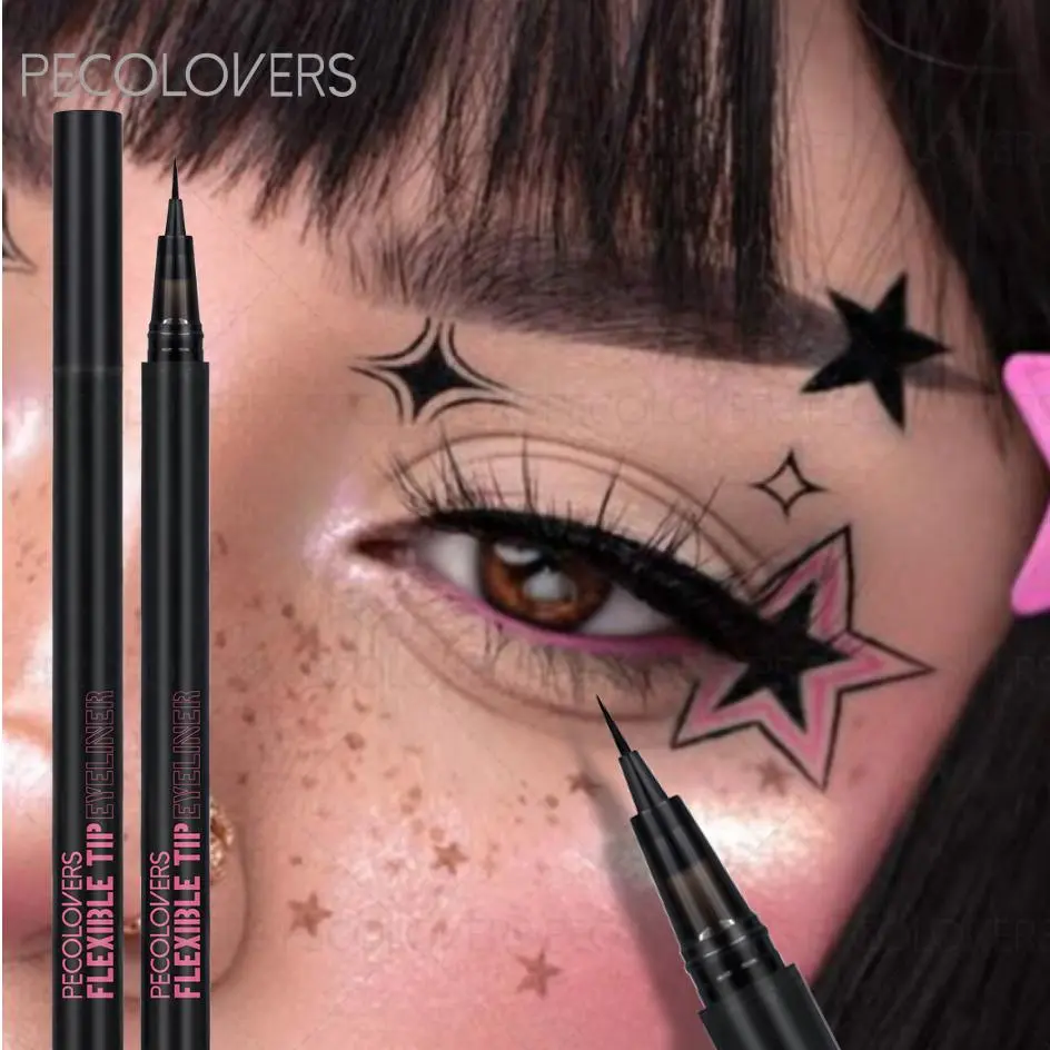1pc Ultra-thin Black Eyeliner Liquid Pen Matte Smooth Quick Dry Eyeliner Lower Eyelash Pen Non Smudging Korean Makeup