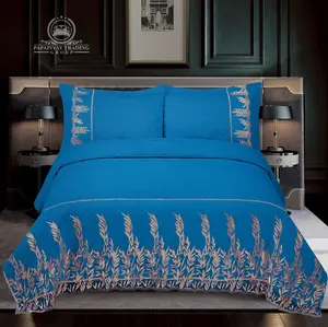4PCS LUXURY VELVET BEDSPREAD CAL KING/King