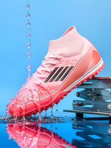 Men's New Professional Football Shoes, Lightweight Breathable TF Nails Anti-Slip Durable Rubber Sole, Training and Competition Design