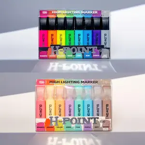 16 Colors Highlighter Pens Combo-8pcs Bright Colors&8pcs Pastel Colors Set, Chisel Tip Marker Pen Journaling School & Office Supplies, Colored Pens Set