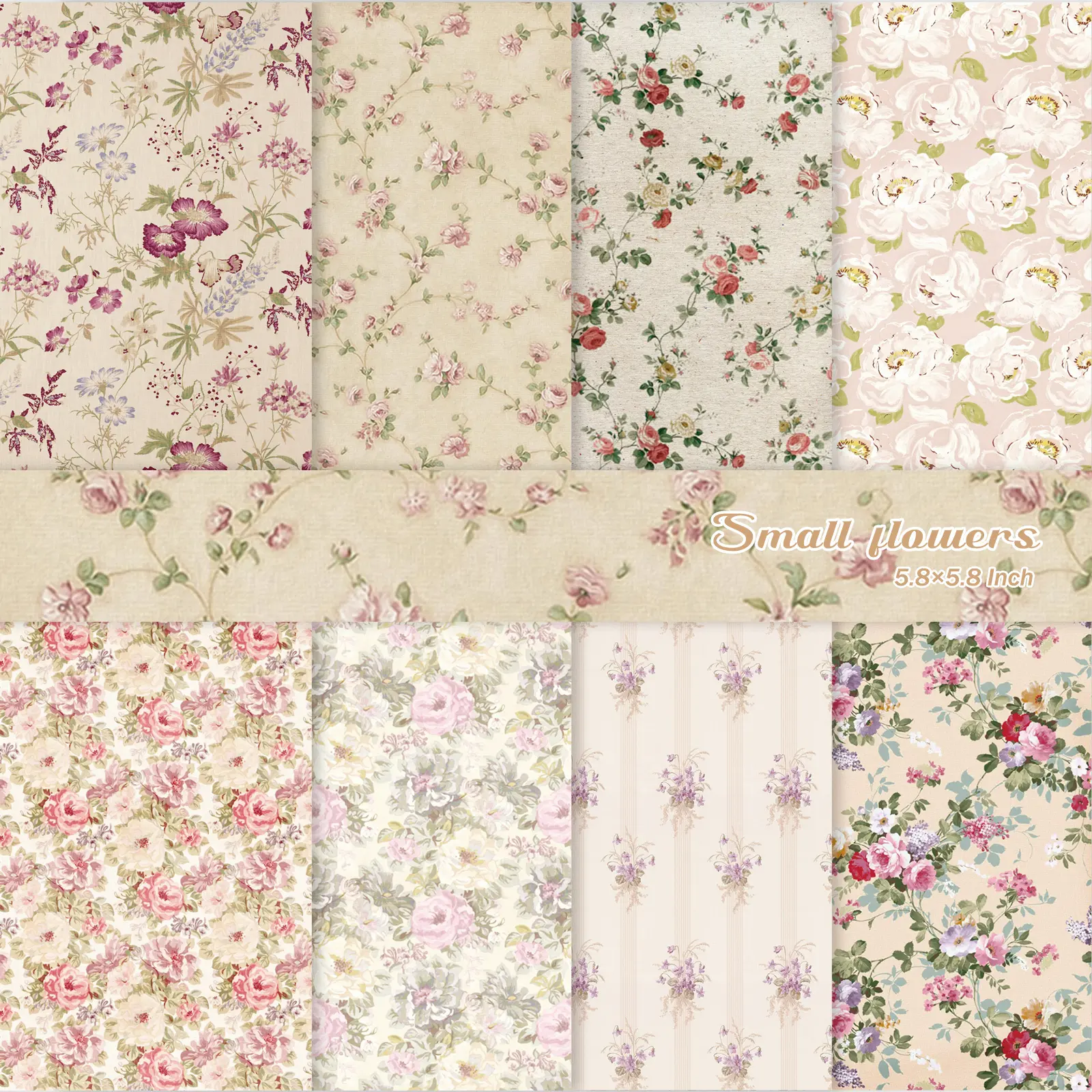 8/16/32 Sheets Vintage Floral Theme Scrapbook Paper For DIY Crafts Scrapbooking Gift Wrapping Junk Journal Photo Album Scrapbook Supplies Scrapbook Materials