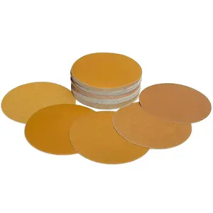 50 count 6 Inch No-Hole  Sanding Disc Kit -10 Each of 80, 120, 220, 320, 400 Grits, 6" Hook & Loop Backing Sandpaper for DA Sander, Sanding Automotive , Woodworking , Metal