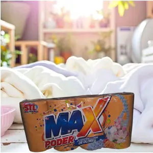 Max Power Bar Laundry Soap Cilinder 1,600g 4Pk Cilindrico Imported Pack of 4 Household Gentle Effective Laundry Soap with Fresh Fragrance Detergent Beads