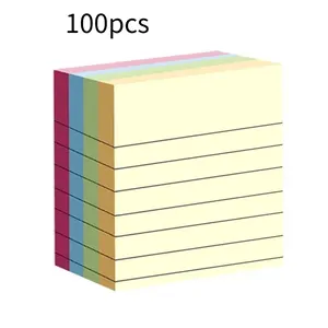 Office specific creative sticky notes with horizontal lines - strong adhesive and reusable multi-purpose sticky notes Adhesive Stickers