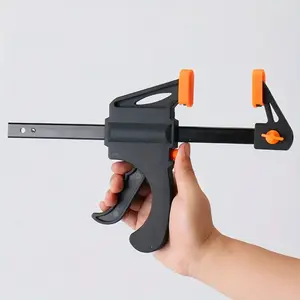 4 Inch F Type Clamp Set, Quick Release Ratchet Squeeze Woodworking Tool, DIY Home Renovation Manual Tools, 2 Pack/5 Pack Options