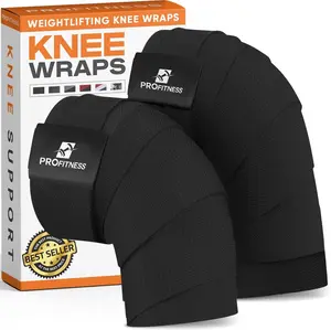 ProFitness Knee Wraps for Weightlifting Men & Women - 78'' Long Knee Straps for Weightlifting - Knee Wraps Support for Squat