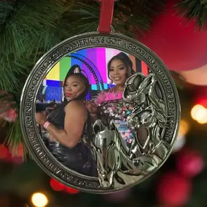 Horse Lady Photo Frame and Christmas Ornament with Unique Design and Festive Appeal