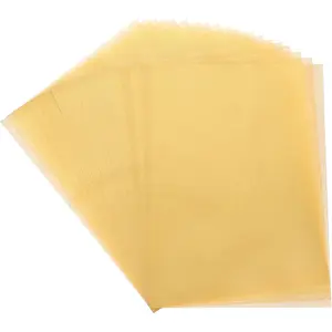 MECCANIXITY Colored Vellum Paper, 20 Gold Transparency Sheets, A4 8.5 x 11, Perfect for Invitations, Scrapbooking & Crafting