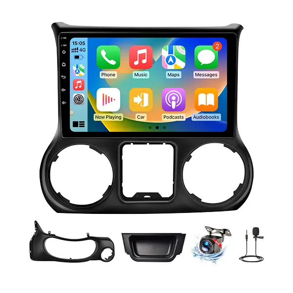 10.1in Android 13 Car Radio Car Audio for Jeep Wrangler 2011-2014, Touchscreen Stereo with CarPlay, Android Auto, Bluetooth, WiFi, GPS, AHD Backup Camera, 2+64G Storage, 10.1 In