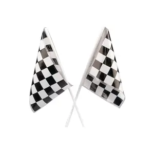 6" x 4" Black & White Checkered Flags - 72 Pc.